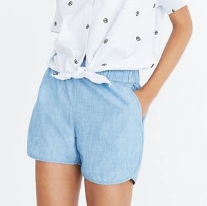 Madewell Chambray, Pull On Shorts